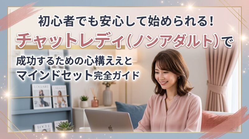 初心者でも安心して始められる！チャットレディ（ノンアダルト）で成功するための心構えとマインドセット完全ガイド