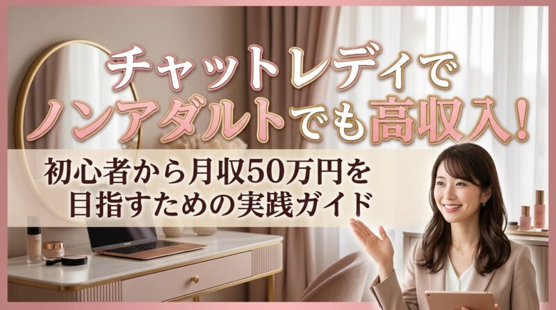 チャットレディでノンアダルトでも高収入！初心者から月収50万円を目指すための実践ガイド