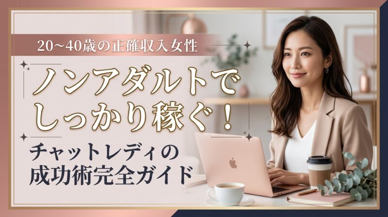 ノンアダルトでしっかり稼ぐ！チャットレディの成功術完全ガイド