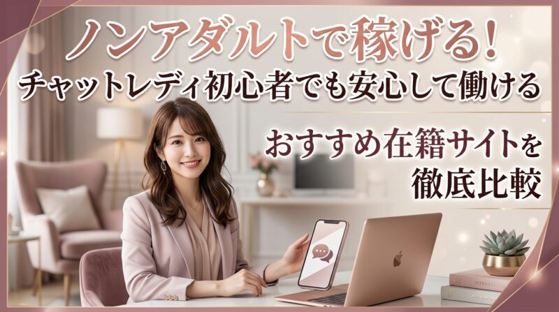 ノンアダルトで稼げる！チャットレディ初心者でも安心して働けるおすすめ在籍サイトを徹底比較