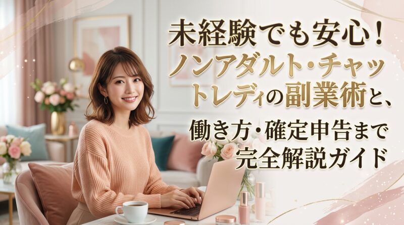 未経験でも安心！ノンアダルト・チャットレディの副業術と、働き方・確定申告まで完全解説ガイド