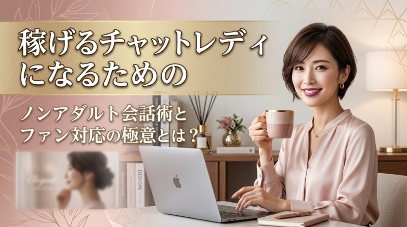 稼げるチャットレディになるためのノンアダルト会話術とファン対応の極意とは？