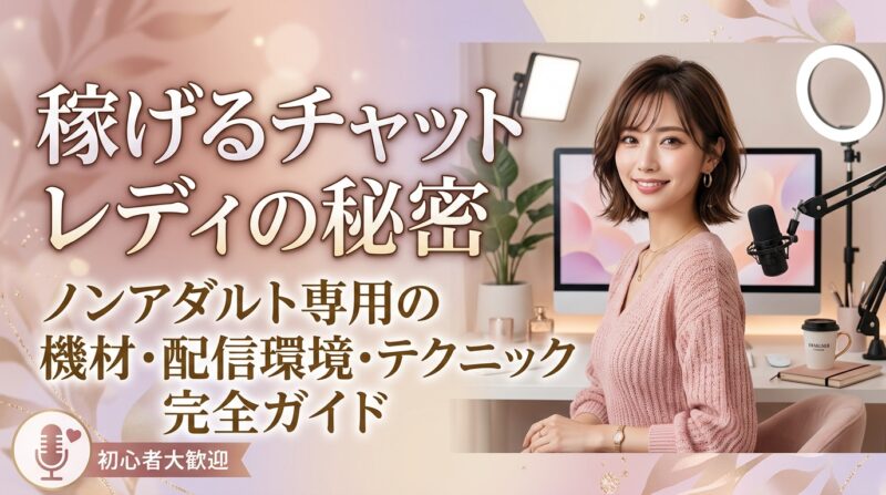 稼げるチャットレディの秘密：ノンアダルト専用の機材・配信環境・テクニック完全ガイド